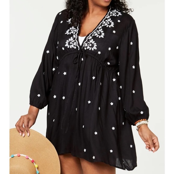 Raviya Other - Raviya Women Plus Size Long-Sleeve Cover-Up Dress